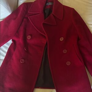 Perry Ellis Women's Classic Red Peacoat